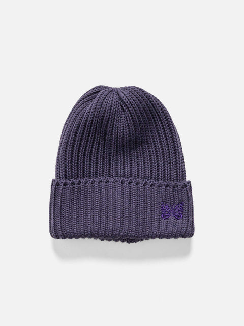 Needles-Watch-Cap-Merino-Wool-Purple-1