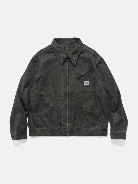 Needles Zipped Work Jacket - C/L Canvas / Sumi Dye Black, Jackets