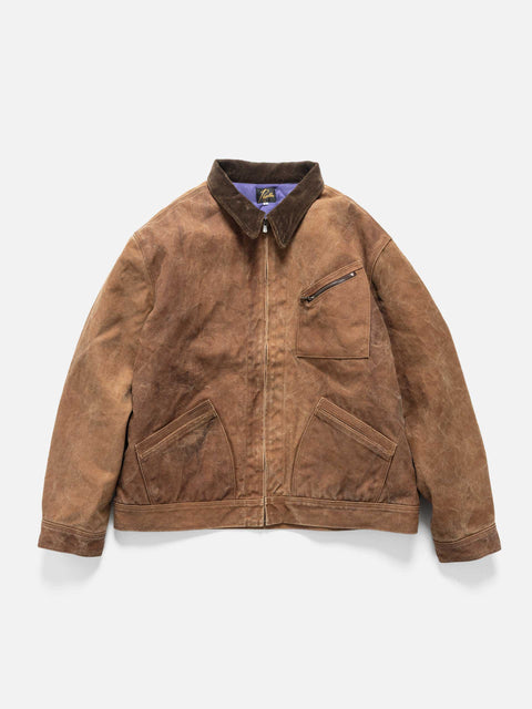 Needles Zipped Work Jacket - Duck Canvas / Kakishibu Paint Dk. Brown, Jackets