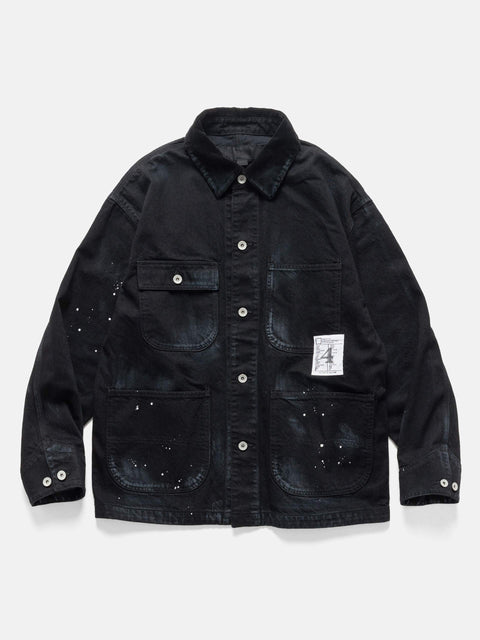 Neighborhood BW. Washed Coverall Jacket Black, Jackets