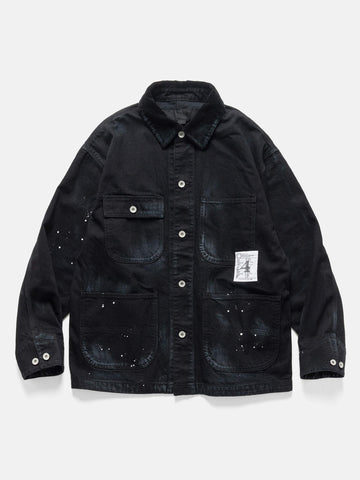 Neighborhood BW. Washed Coverall Jacket Black, Jackets