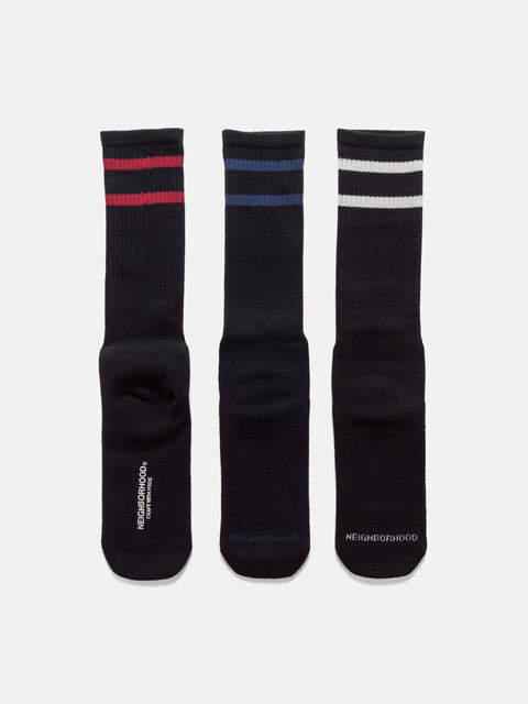 Neighborhood Classic 3Pack Socks Black, Socks