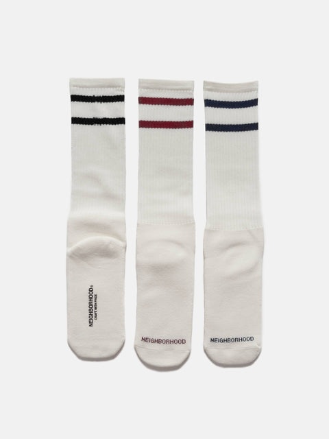 Neighborhood Classic 3Pack Socks White, Socks
