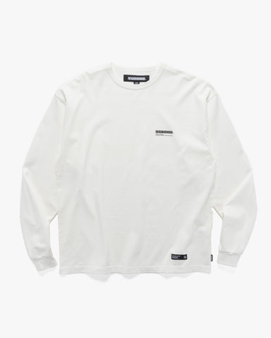 Neighborhood Classic Crewneck LS White, T-Shirts