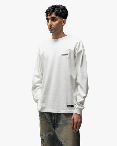 Neighborhood Classic Crewneck LS White, T-Shirts