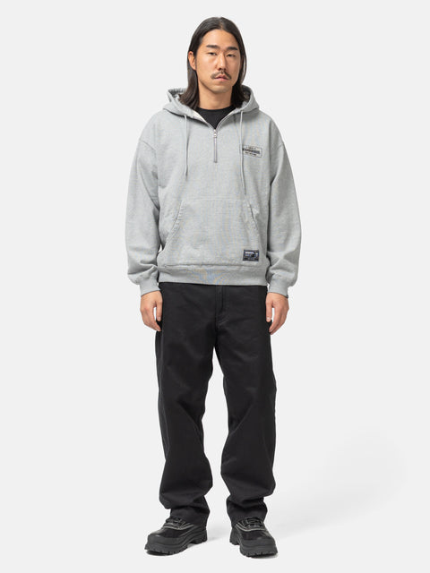 Neighborhood Classic Sweat Half Zip Hoodie LS Gray, Hoodies