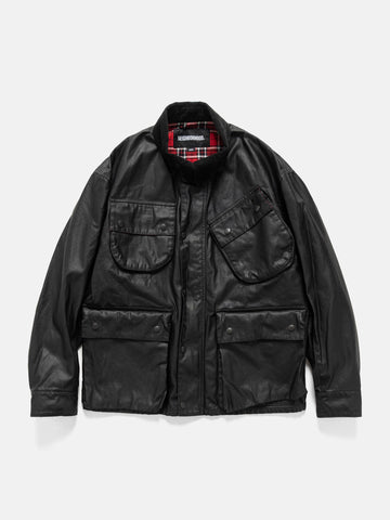Flat shot of the Neighborhood Coated Field Jacket Black