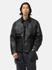 Half body shot of the model wearing the Neighborhood Coated Field Jacket Black