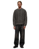 Neighborhood Washed Crewneck Cable Sweater Black, Sweaters