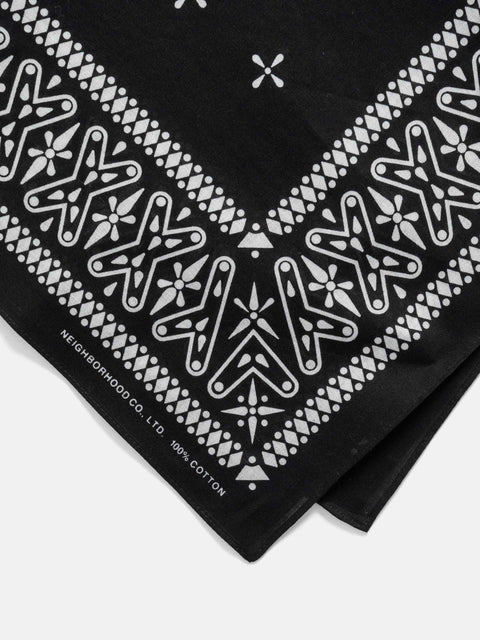 Neighborhood Cross Pattern Bandana Black, Bandanas