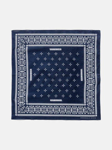 Neighborhood Cross Pattern Bandana Navy, Bandanas