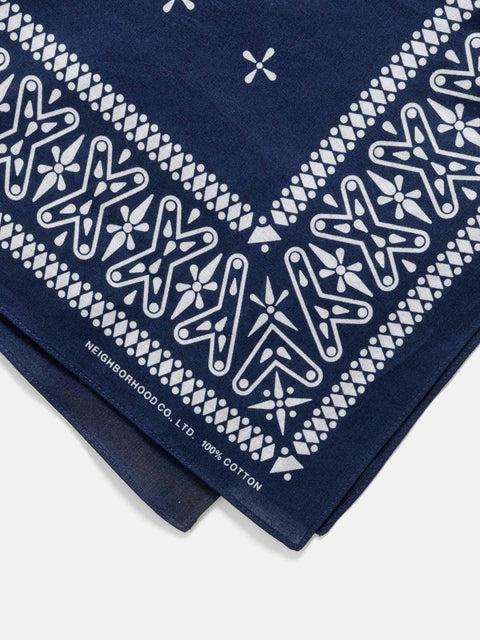 Neighborhood Cross Pattern Bandana Navy, Bandanas