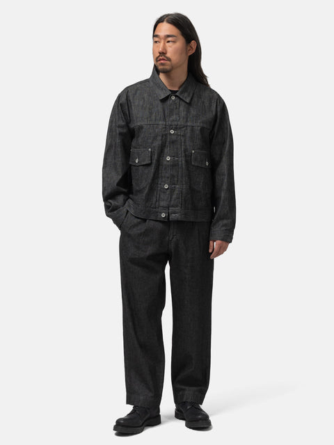 Neighborhood Denim Tuck Pants Black, Pants