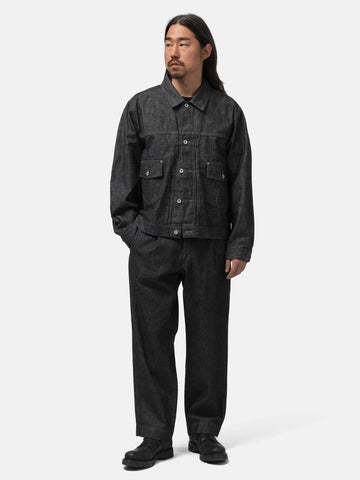Neighborhood Denim Tuck Pants Black, Pants