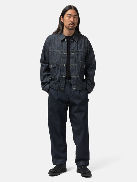 Neighborhood Denim Tuck Pants Indigo, Pants
