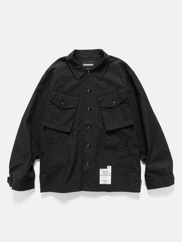 Flat shot of the Neighborhood Fatigue Shirt LS Black