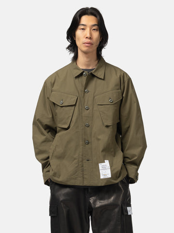 Neighborhood Fatigue Shirt LS Olive Drab, Shirts