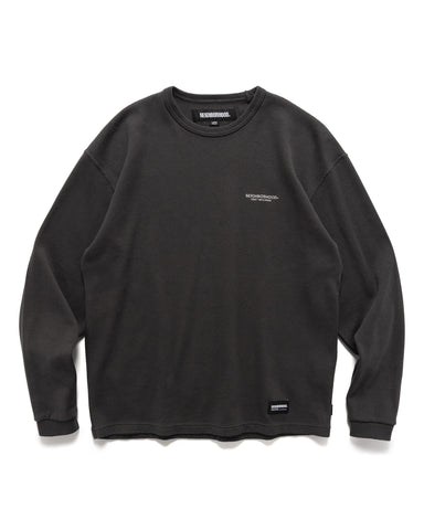 Neighborhood Honeycomb Fabric Crewneck LS Charcoal, Sweaters