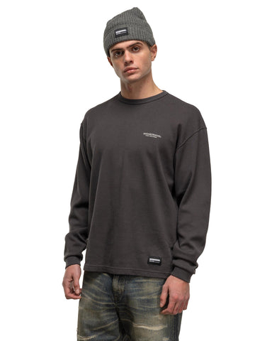 Neighborhood Honeycomb Fabric Crewneck LS Charcoal, Sweaters