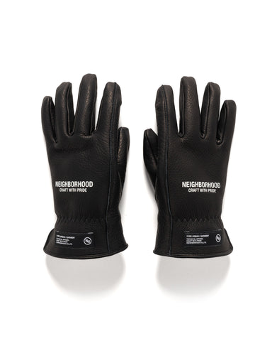 Neighborhood Leather Boa Gloves Black, Accessories