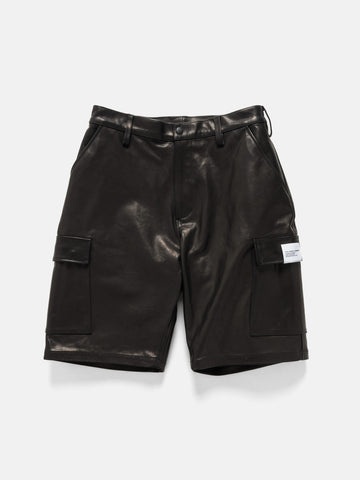 Neighborhood Leather Cargo Short Pants Black, Shorts
