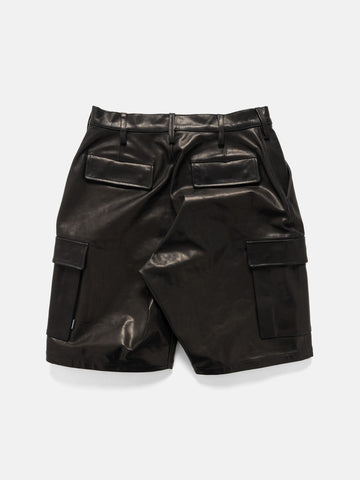 Neighborhood Leather Cargo Short Pants Black, Shorts