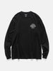 Flat shot of the model wearing the Neighborhood NH . Tee LS-4 Black