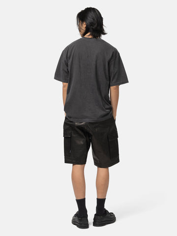Back of the model wearing the Neighborhood NH . Tee SS-11 Black