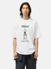 Half body shot of the model wearing the Neighborhood NH . Tee SS-8 White