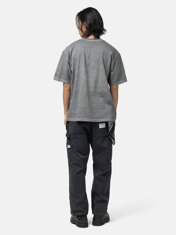 Back shot of the model wearing the Neighborhood NH . Tee SS-11 Gray
