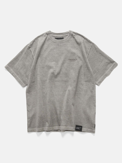 Neighborhood Pigment Dyed Crewneck SS Gray, T-Shirts