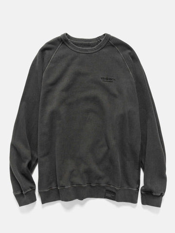 Flat shot of the Neighborhood Pigment Dyed Sweat Shirt LS Black