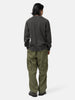 Back of the model wearing the Neighborhood Pigment Dyed Sweat Shirt LS Black