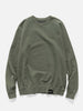 Flat shot of the Neighborhood Pigment Dyed Sweat Shirt LS Olive Drab