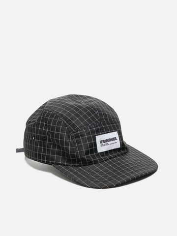 Flat shot of the Neighborhood Reflective Jet Cap Black