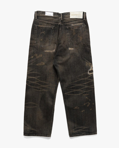 Neighborhood Savage Denim DP Wide Pants Black, Bottoms