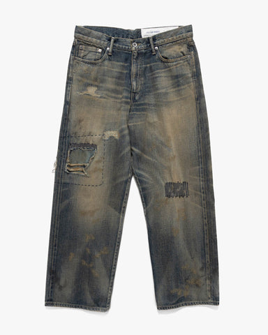 Neighborhood Savage Denim DP Wide Pants Indigo, Bottoms