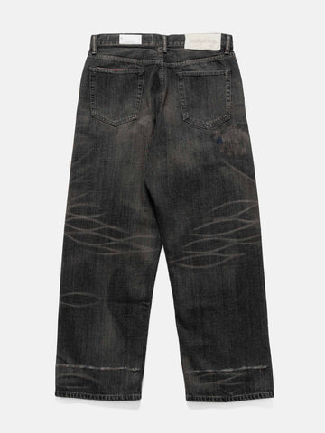 Neighborhood Savage Denim Dp Wide Pants Black, Jeans