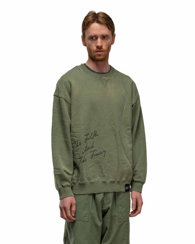 Neighborhood Savage Sweat Shirt LS Olive, Sweaters