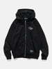 Flat shot of the Neighborhood Staple Sweat Zip Hoodie LS Black