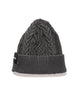 Neighborhood Washed Cable Beanie Black, Headwear