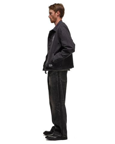 Neighborhood Washed Denim Dp Wide Pants Black, Bottoms