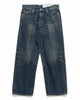 Neighborhood Washed Denim Dp Wide Pants Indigo, Bottoms