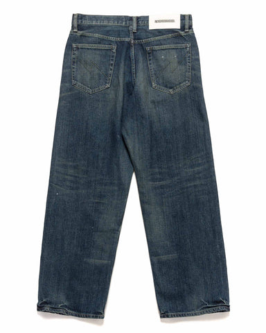 Neighborhood Washed Denim Dp Wide Pants Indigo, Bottoms