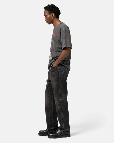 Neighborhood Washed Denim DP Basic Pants Black, Bottoms
