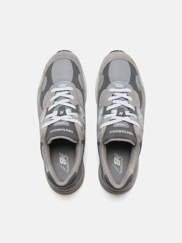 top view of the NEW BALANCE Made in USA 992 Core Grey/White