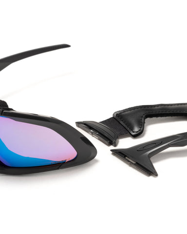 Oakley Flex Scape Matte Carbon w/ Prizm Snow Sapphire Iridium IR, Eyewear