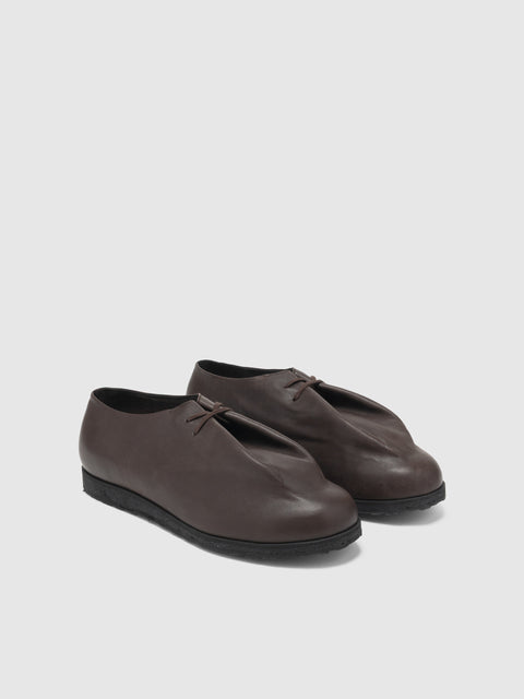PETROSOLAUM Drawstring Soft Calf Dark Brown, Shoes