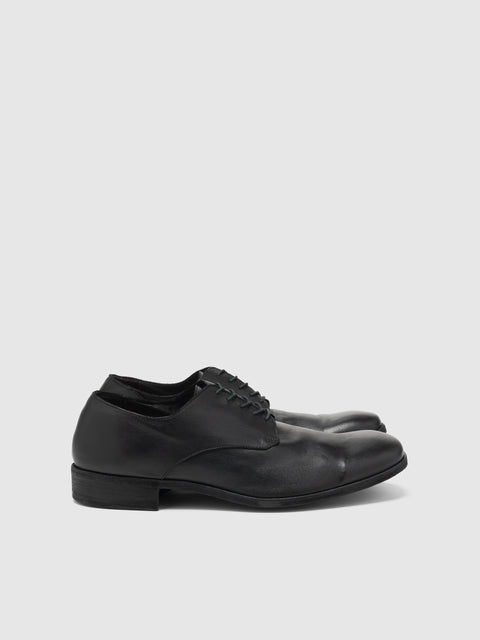 PETROSOLAUM Stone Derby Garment Dye Cowhide Black, Shoes