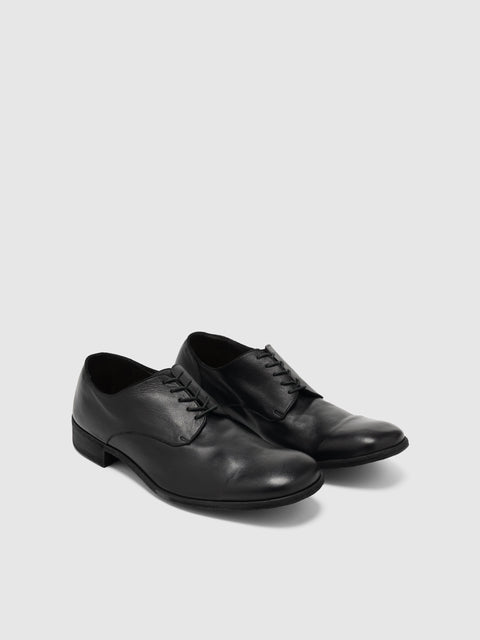 PETROSOLAUM Stone Derby Garment Dye Cowhide Black, Shoes